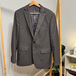Mango Men's Charcoal Single-Button Blazer
